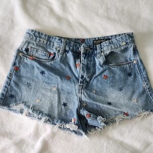 Blank NYC Star-Embellished Denim Shorts